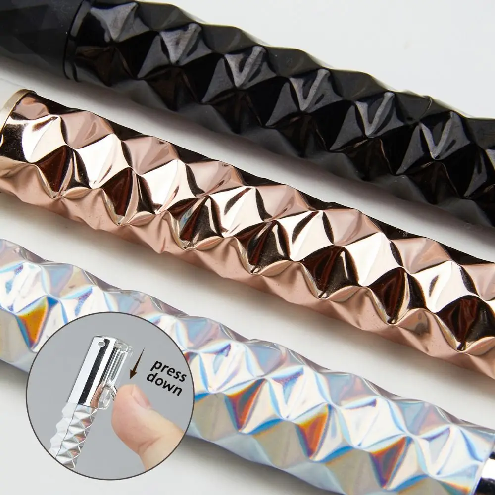 Interesting Rhombus Geometry Deformable Pen Press Type Black Ink Neutral Pen Quick Dry 0.5mm Tip Writing Pen Gift