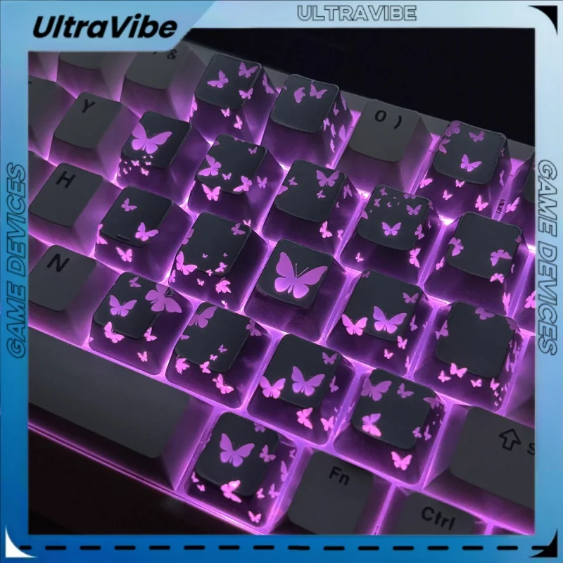 

Love Heart Keycap Supplement Key Pink Pattern Translucent Imd Technology Mechanical Keyboard Keycap No Engraving Universal