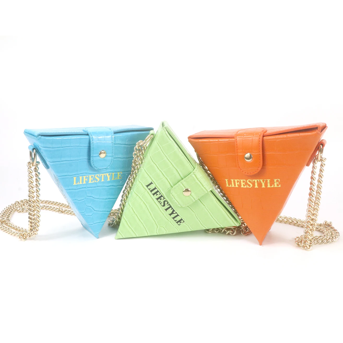 

Gorfia Fashion Women's Bags PU Leather Triangle Handbag Casual Small Shoulder Bag Messenger Bag Chain Shoulder Strap Tote Bag
