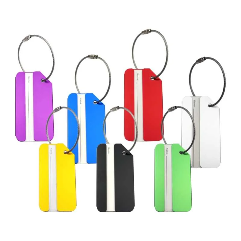 Travel Luggage Tag Creative Casual Aluminium Alloy Suitcase Id Address Holder Baggage Boarding Luggage Tags Portable Label