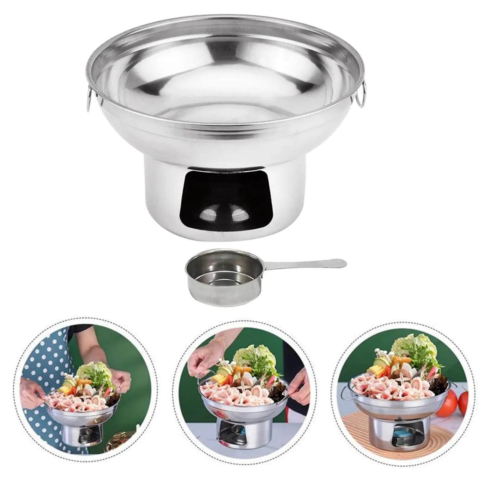 Traditional Chinese Hot Pot Chinese Small Hot Pot with Handle Portable Stockpot Mini Hot Pot for Hiking Restaurant Home Party