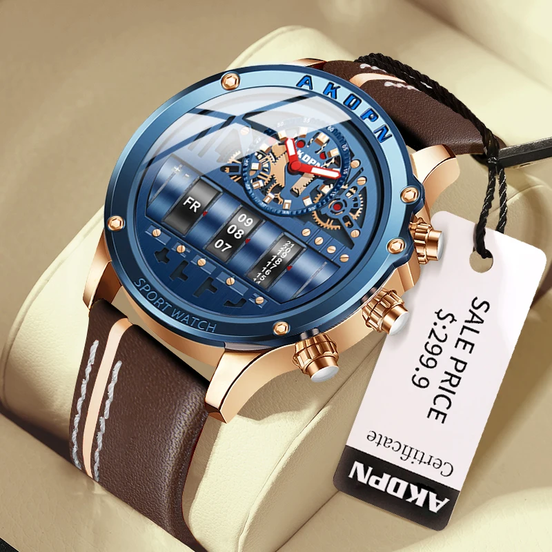 

Мужские часы, креативные часы, цифровые электронные кварцевые часы, мужские роскошные водонепроницаемые наручные часы, мужские деловые кожаные montre homme