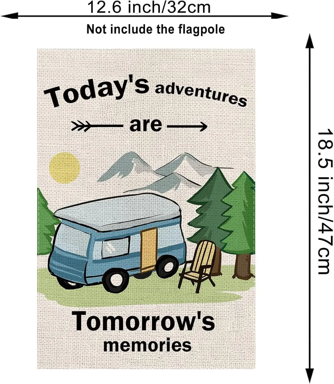 Camper Garden Flag Welcome Vertical Double Sided Farmhouse Outdoor Yard Decoration 12.5 x 18 Inch XAA UUV EEU SSL