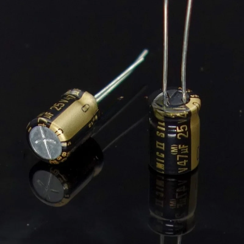 50pcs   Condenser 47μF 25V Silmic II Rfs for ELNA