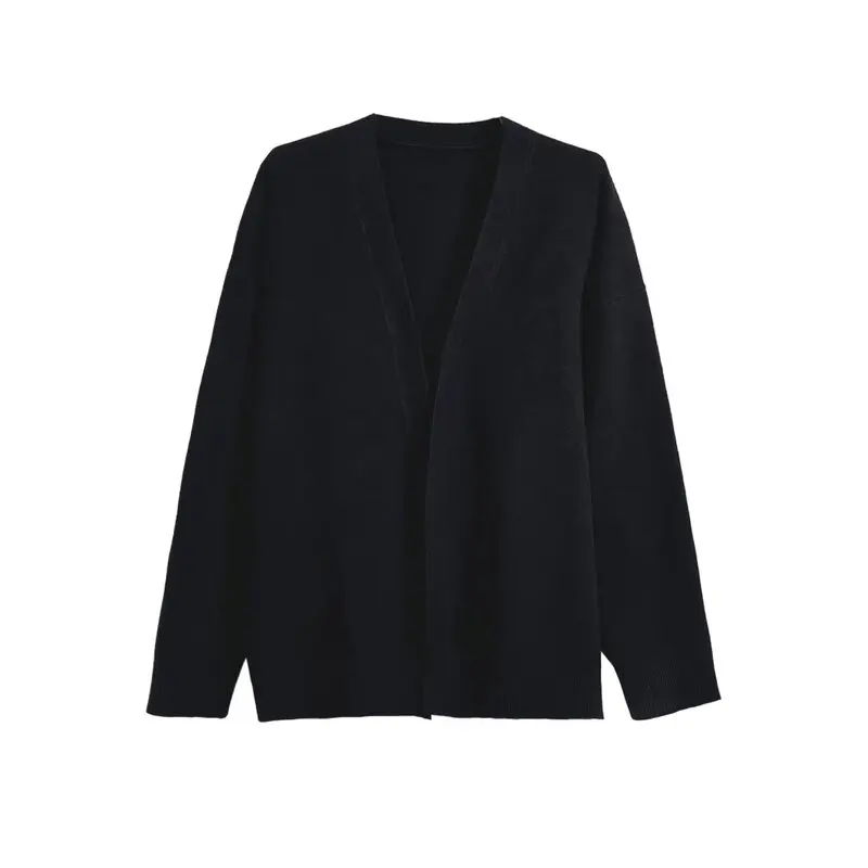 

Loose Long Sve Open Front Cardigan Men's Faion Autumn New Arrival Ribbed Versatile Comfortable Knitted Sweater 2025 Fall