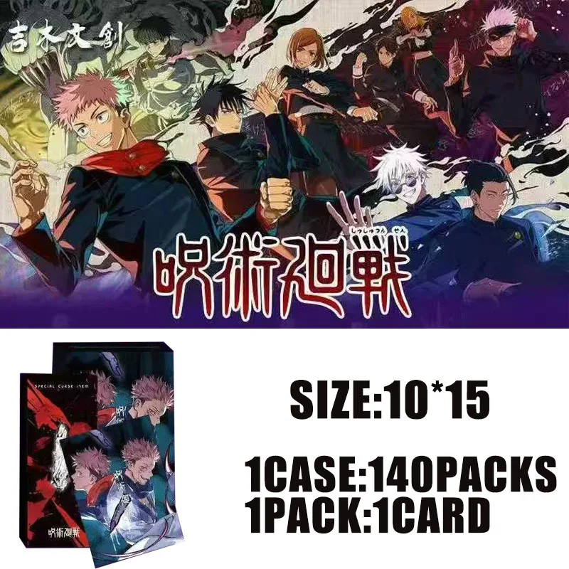 

Slae JJK Jujutsu Kaisen Оптовая коллекция A6 Цветная бумажная карта Бустер Коробка Аниме Хобби Ролевые коллекционные карты Игрушки Подарки