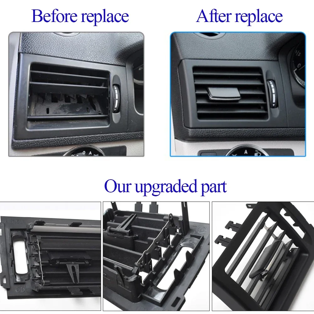 Dashboard Links Rechts Klimaanlage Abdeckung Hinten AC Vent Grille Steckdose Panel Für BENZ C Klasse W204 C200 C230 C260 c300 2007-2011