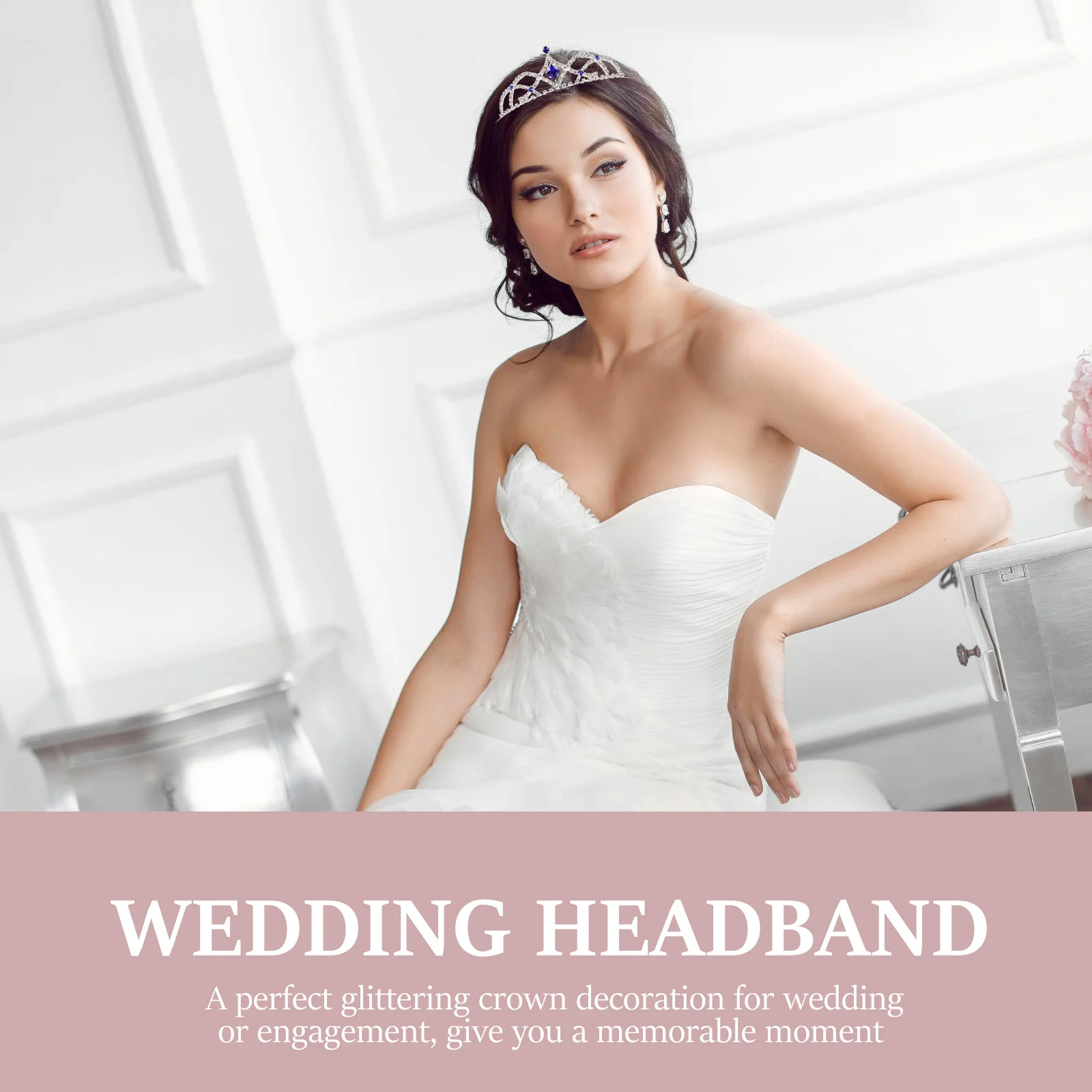 

Women Crown Rhinestone Bridal Tiara Wedding Hair Jewelry Crown Fashion Headpiece Crowns for Women Party Accessory