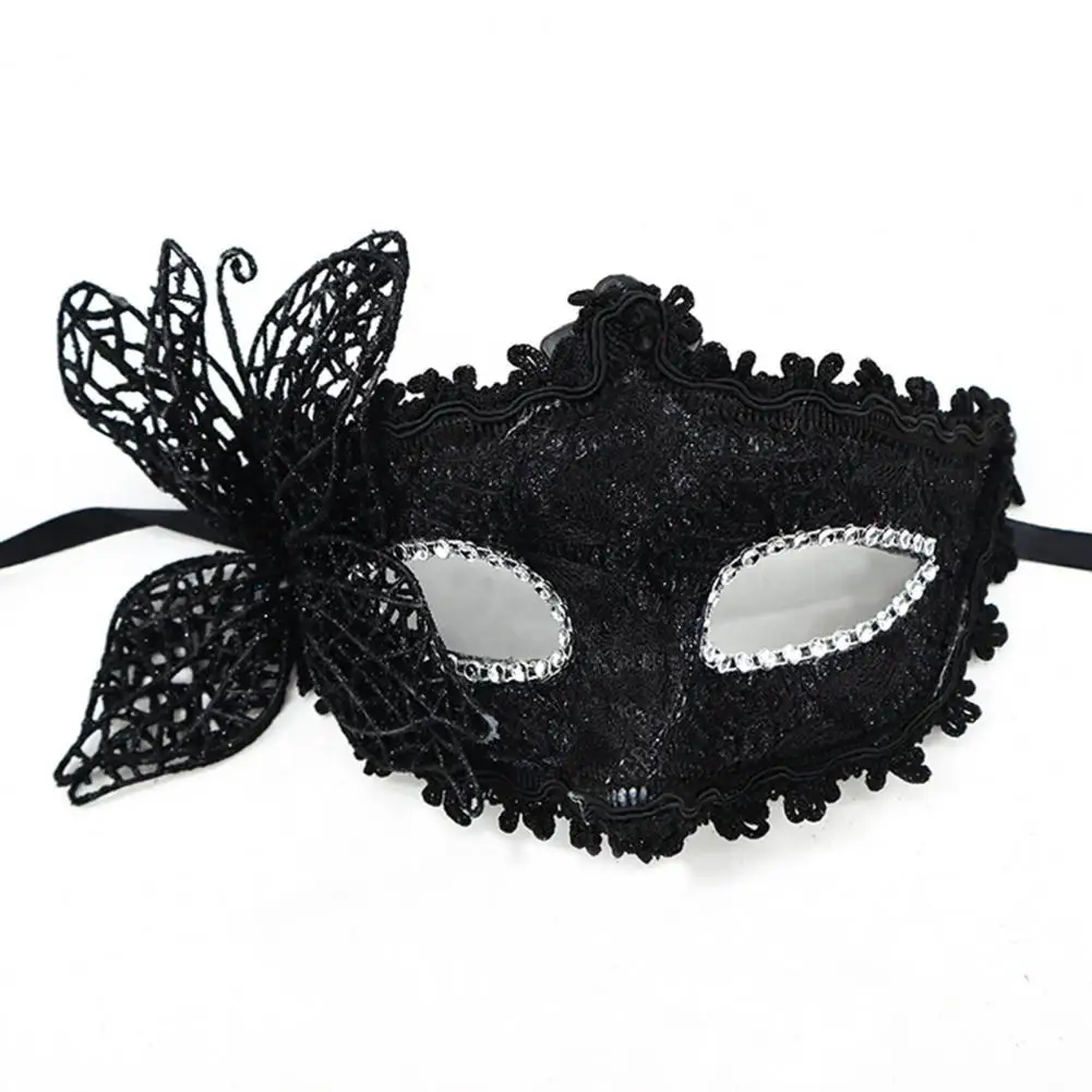 Masquerade Face Cushion Retro Venetian Mardi Gras Women Half Face Cushion Makeup Lace Face Cushion for Parties Events