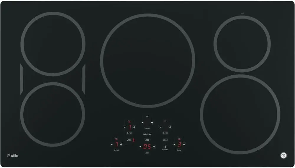 Inch Cooktop with 5 Induction | Pan Size Sensors, SyncBurners, Red LED Display, Kitchen Timer, 3,700-Watt Element | ADA