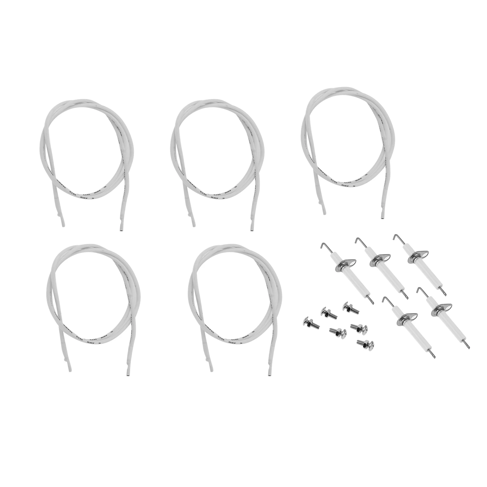 5 Sets Grill Ignitor Wire Ceramic Electrode Kit  for Jenn Air for Vermont Castings for Backyard for Uniflame Grill Igniter Parts