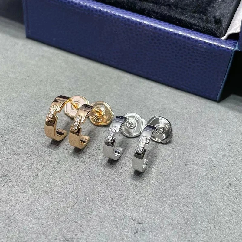 

High Qulity New 2023 Trend Luxury Jewelry For Women Necklaces Original Classics Brand Pure 925 Sliver Earrings Full CZ Charms