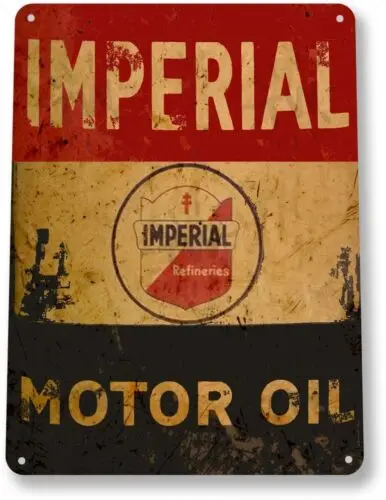 Imperial Motor Oil Garage Gas Service Retro Vintage Wall Decor Metal Tin Sign sign