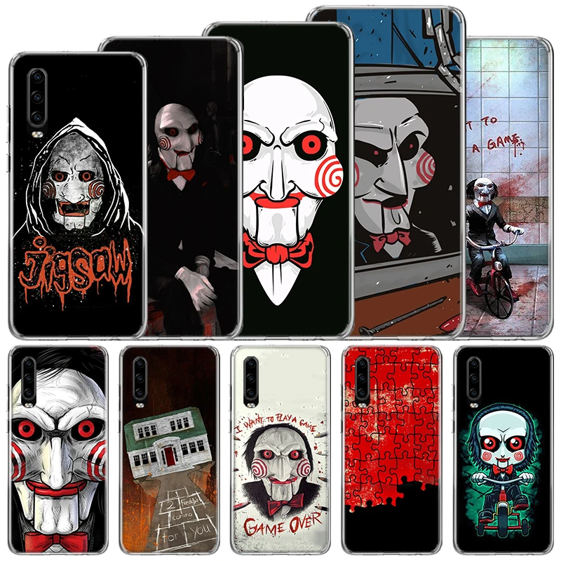 The Jigsaw Killer Horror Soft Case For Huawei P30 Lite P40 P20 P10 P50 Pro Phone Cover Mate 20 30 40 10 P30Lite Shell Funda Coqu