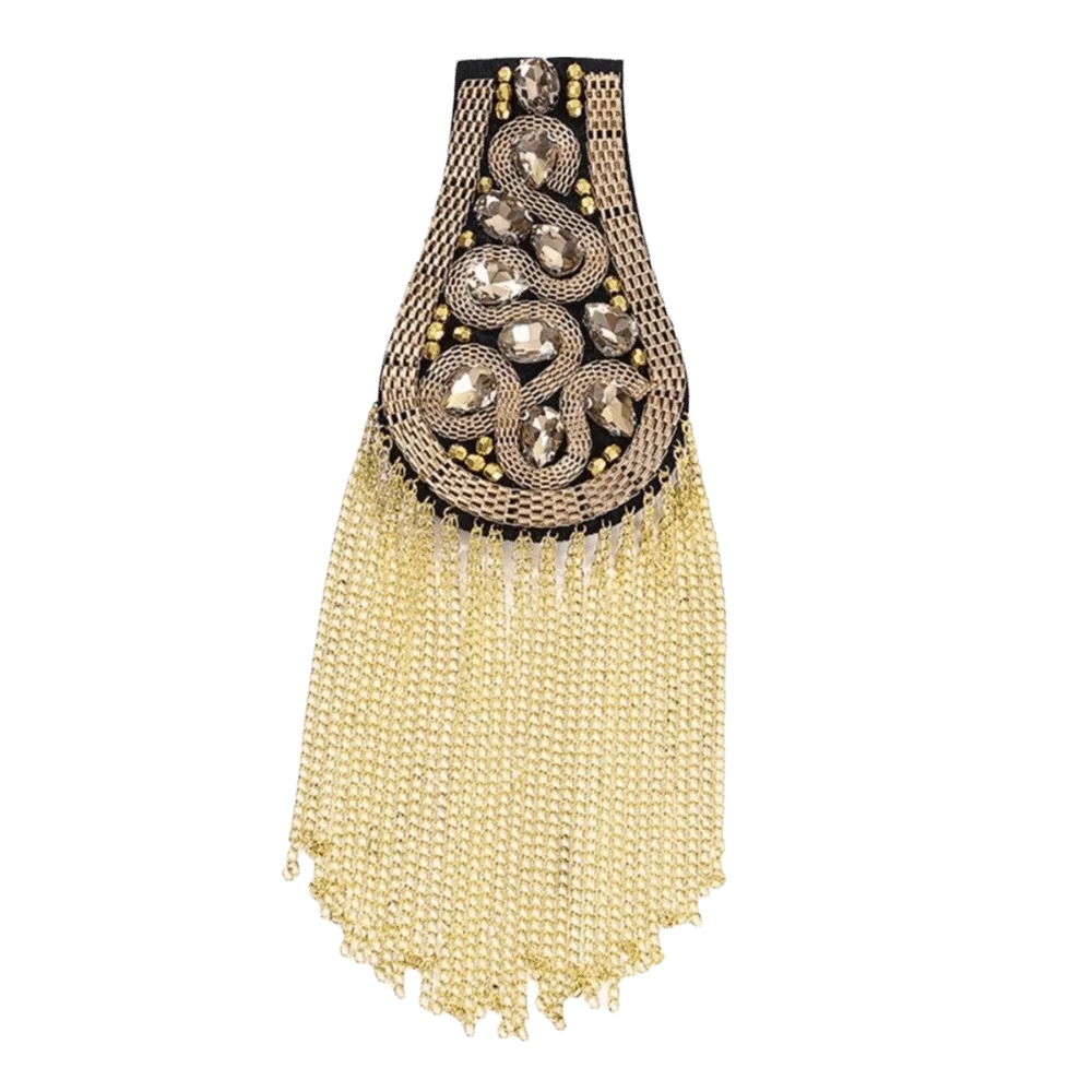 Exquisite Epaulet Tassel Chain Shoulder Board Brooch Punk Fringe Shoulder Mark Alloy Badge Star Shoulder Flash Gift