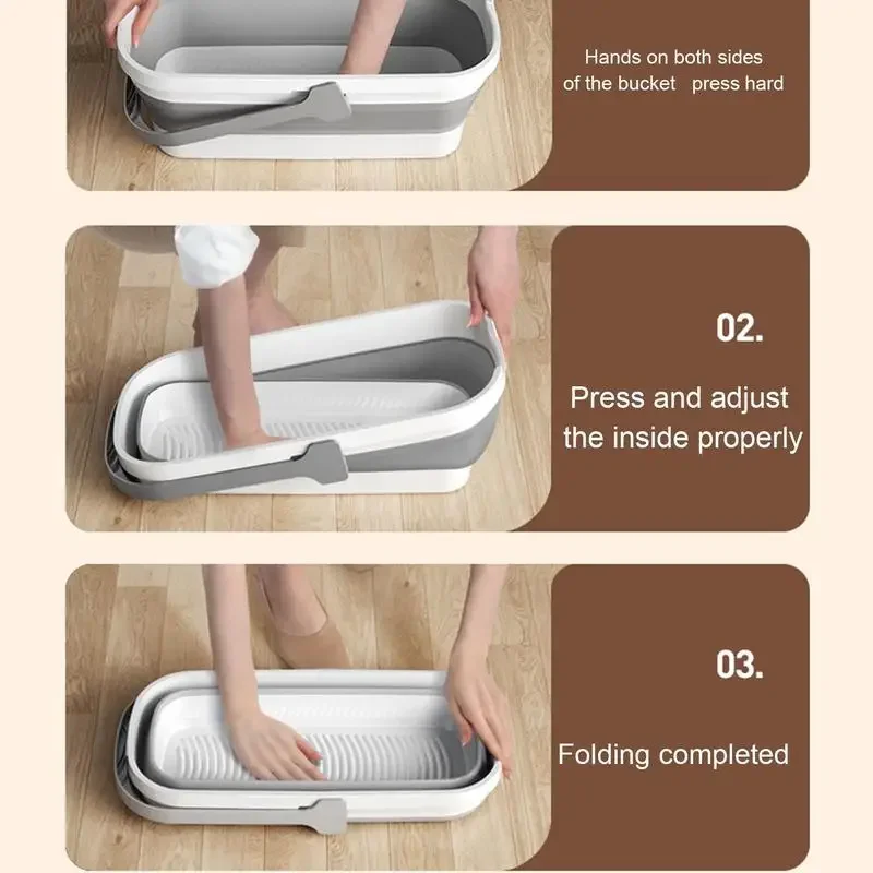 حوض مياه قابل للطي لوازم التخييم دلو بلاستيكي مغسلة للقدم سبا حمام الصيد غسيل السيارات الأدوات المنزلية الملحقات-P