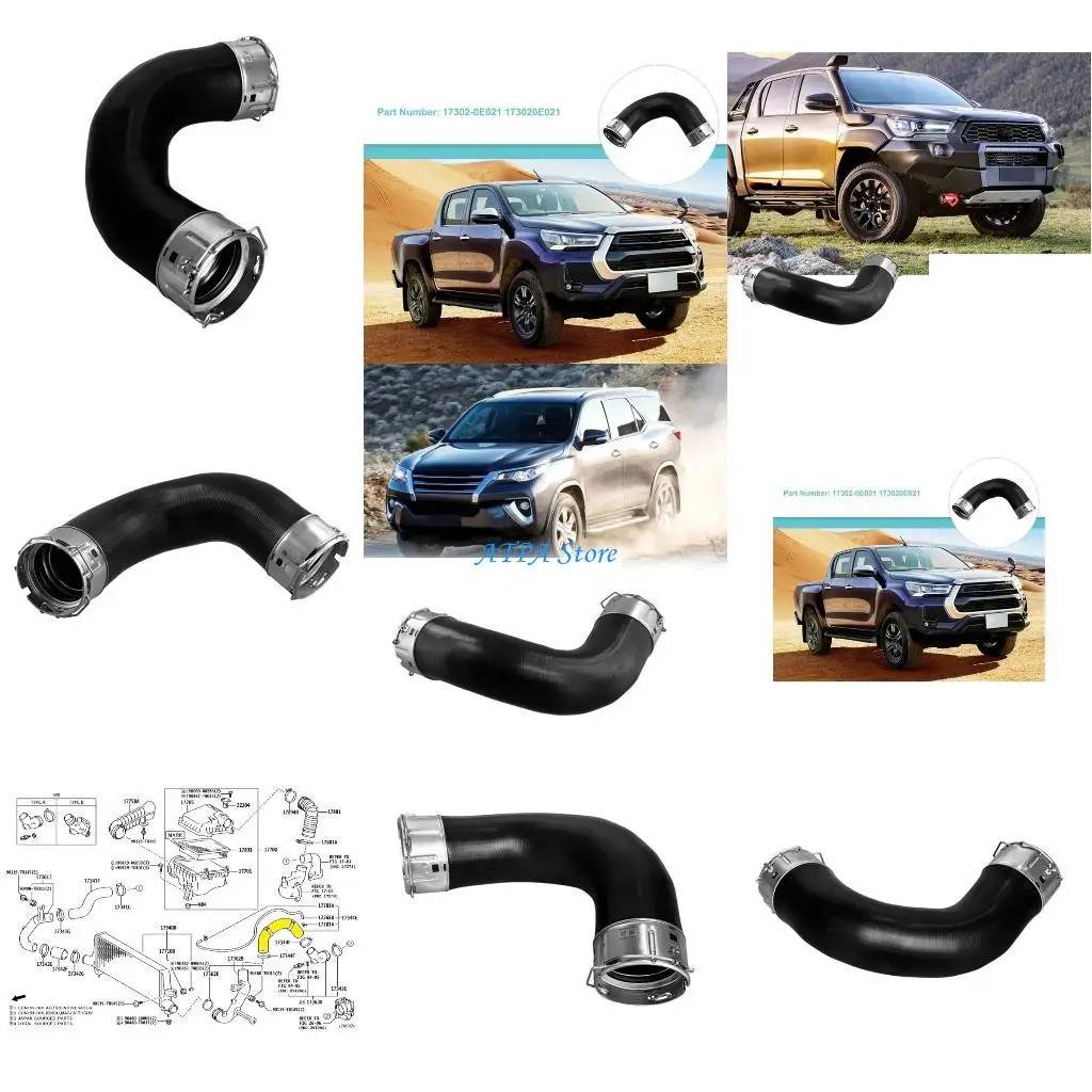 

U13C Модернизированная трубка интеркулера 17302-0E021 Улучшенный контроль температуры Пластиковая запасная часть Простая для