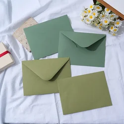 50pcs/lot Green Envelope 130g Paper Postcards for Wedding Invitation 18x13cm Envelopes Business Supplies Stationery Storage