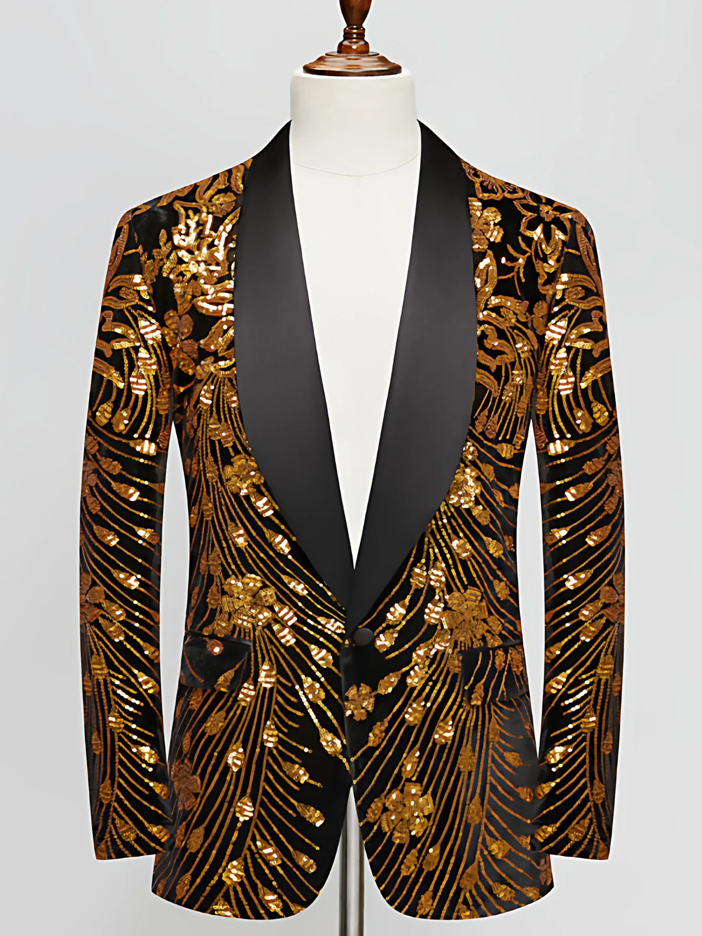 Men's Sequined Performance Blazers Suit Oversized Evening Host's High-end Dress Coat Male Singer Luxurious And Shiny Jackets Top