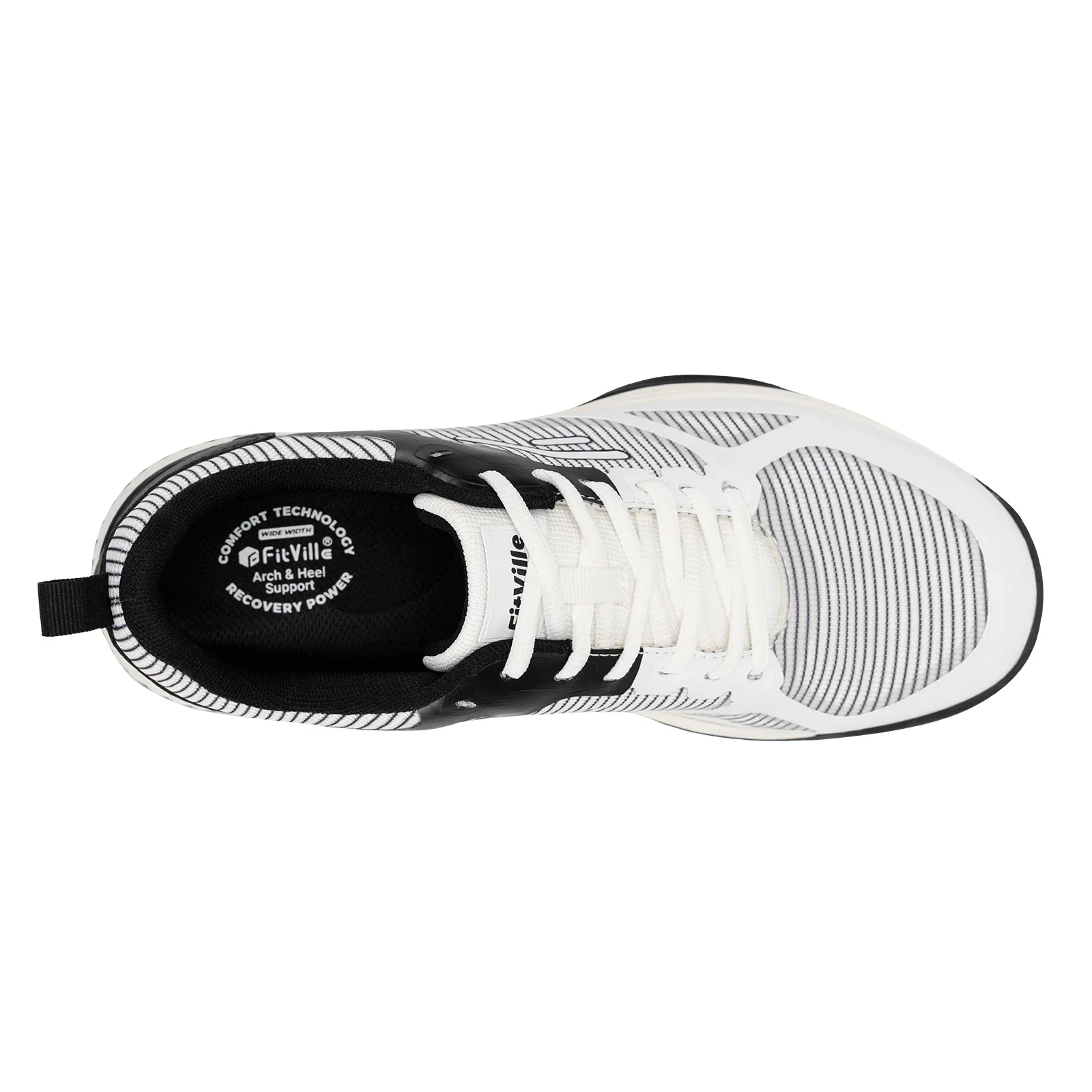 FitVille Herren-Tennisschuhe mit extra breiter Zehenpartie, Gym- und Pickleball-Schuhe für Herren, lässige Sportschuhe, Walkingschuhe mit Fußgewölbestütze, Herbst – Detail 11