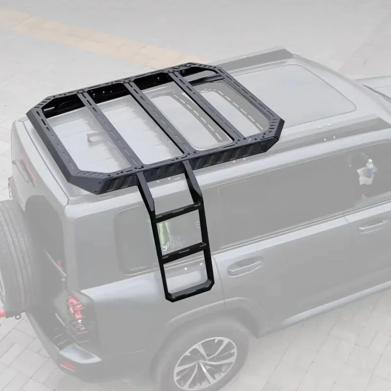 

High Quality Car Exterior Modification Accessories Steel Side Ladder Removable Luggage Roof Rack for Haval H9 2025 Accessories