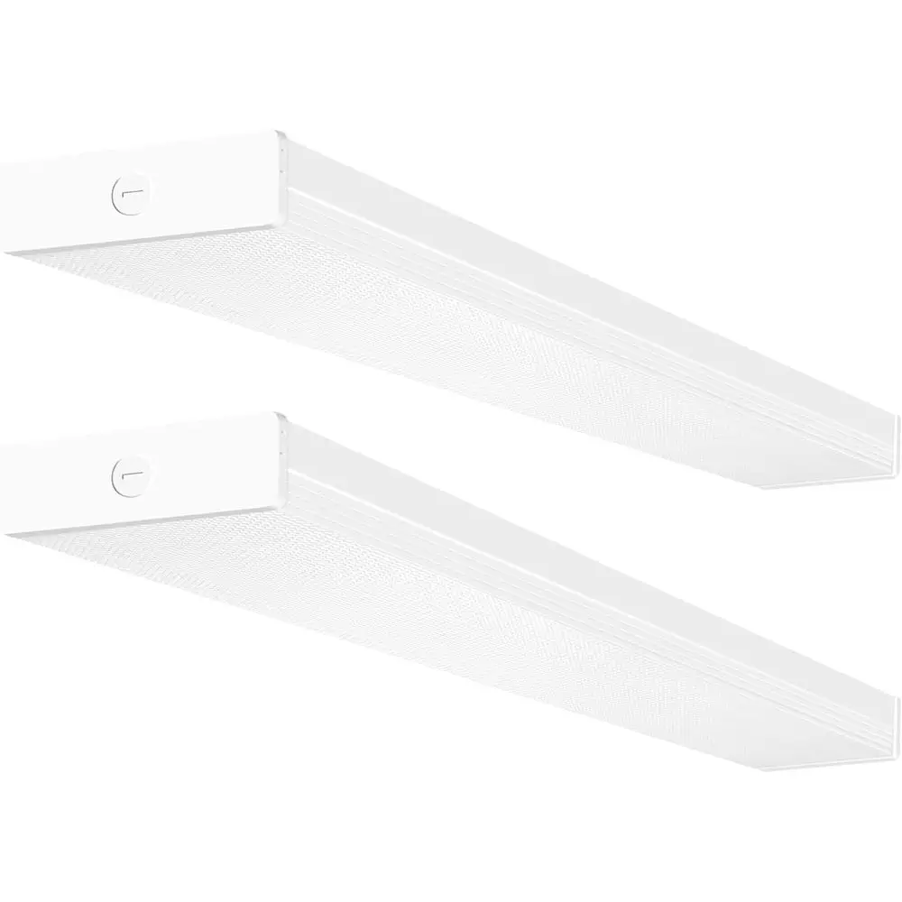 

40W 4400lm 4000K LED Wraparound Lights, 2-Pack, 4-Foot Fixture, Suitable for Office, Kitchen, Garage, ETL Listed