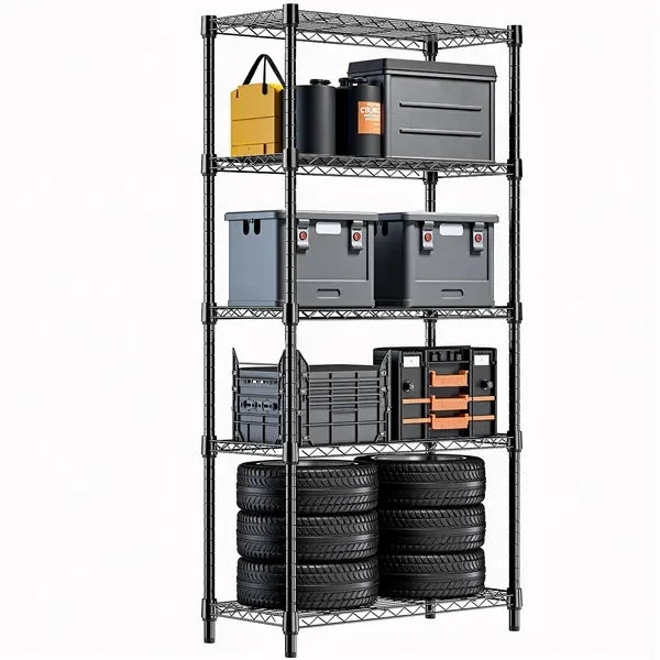 

1250 lbs Storage Shelving Utility Shelving Unit 5-Tier Utility Shelving Unit Steel Organizer Wire
