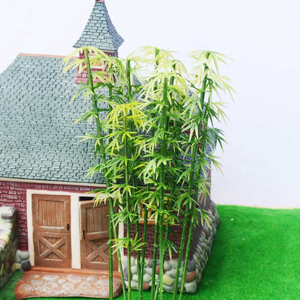 20Pcs Miniature Artificial Bamboo Greenery Plastic Fake Bamboo Plants Decor for Micro Landscape Garden Decoration - Detail 1