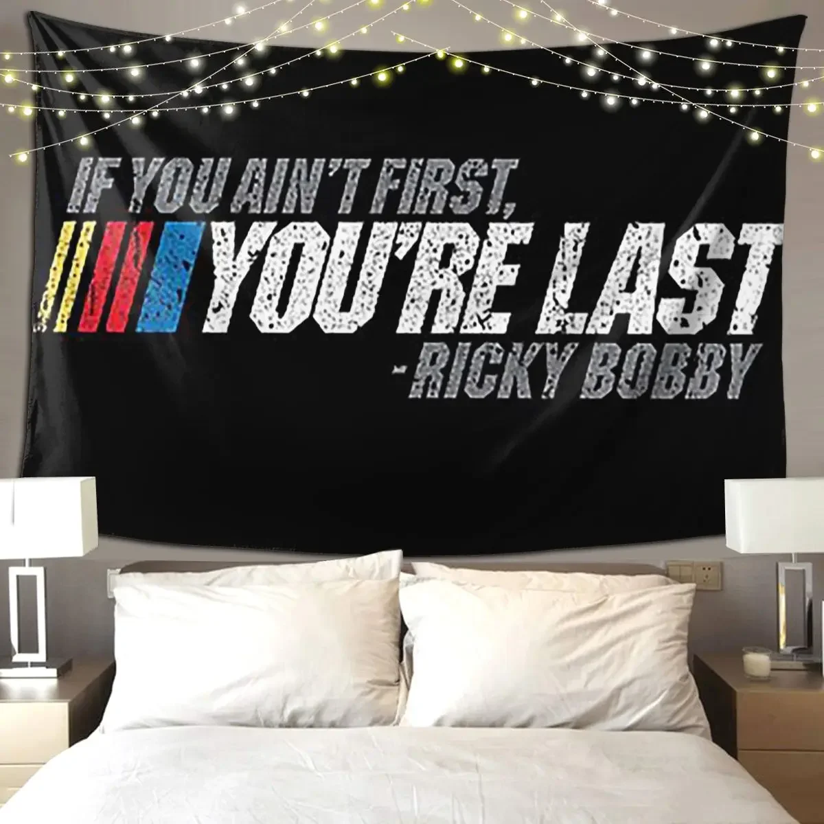 If You Ain't First, You're Last - Ricky Bobb Tapestry Hippie Wall Hanging Home Decor Tapestries for Living Bedroom Dorm Room