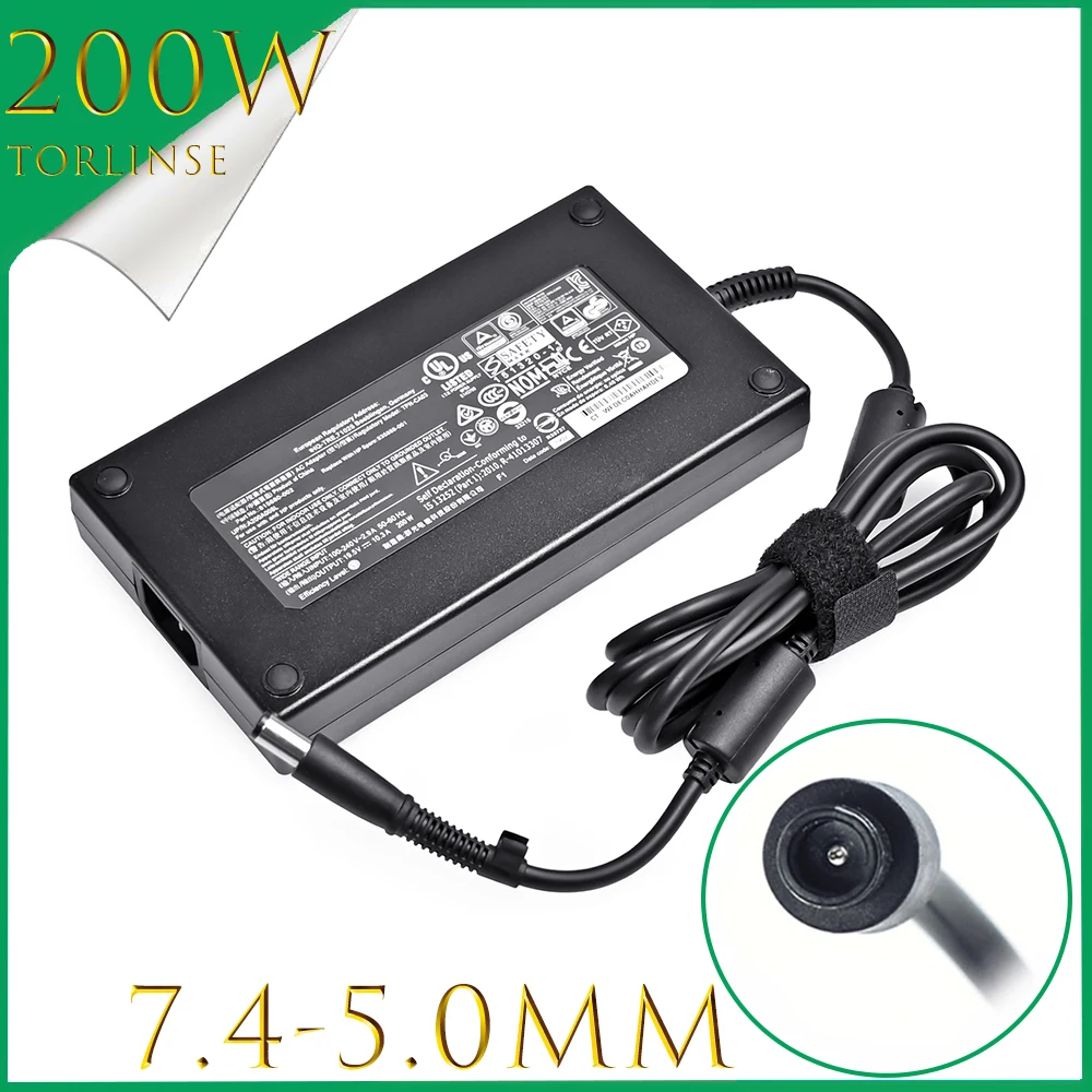 19.5V 10.3A 200W Laptop Adapter Charger For HP EliteBook 8740w 8760w 8770w ZBook 15 17 TPN-CA03 815680-002 835888-001