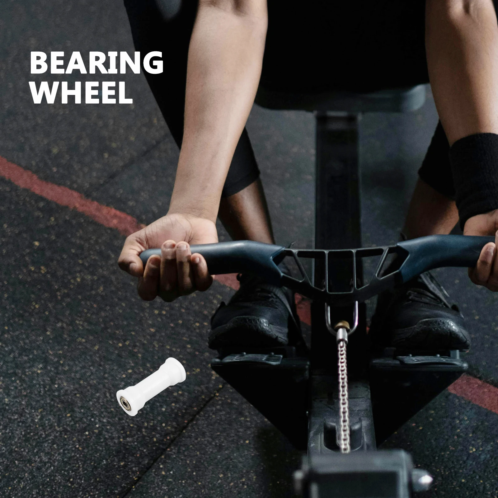 

Fitness Equipment Pulley White Plastic Wheel for Rowing Machine Accessories Smooth Stable Exercise Bearings Supplies