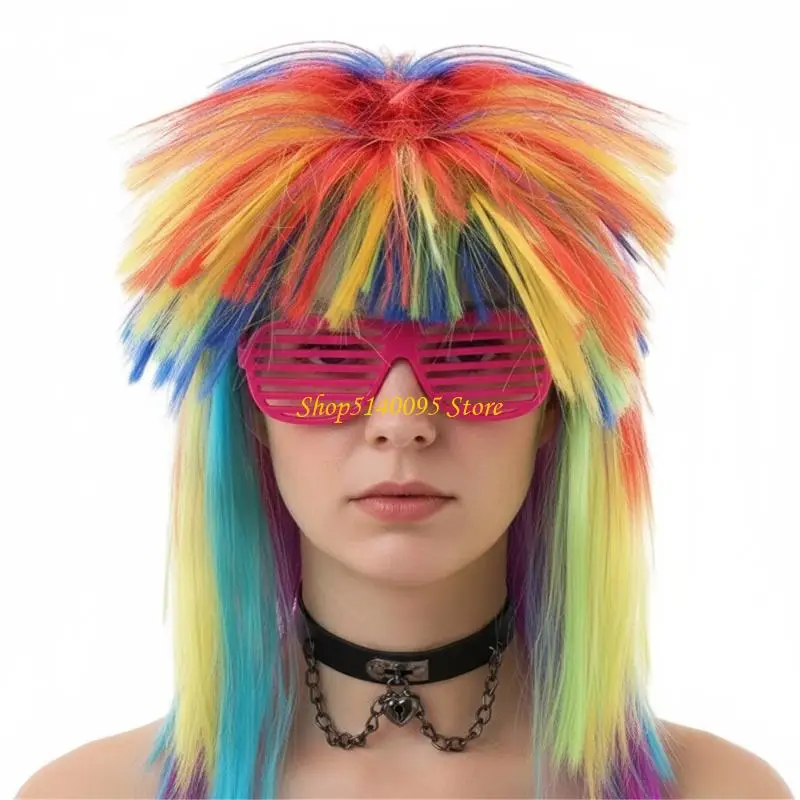 DXAE 파티 가발 긴 물결 모양의 곱슬 가발 코스프레 가발 할로윈 가발 Bang Omber 의상 가발 여자 여자를위한 가발 척