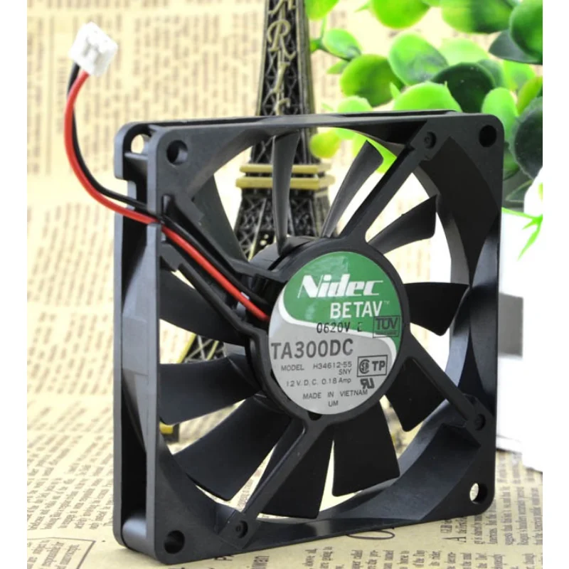 New Cooler Fan For Nidec TA300DC H34612-55 12V 0.18A 8CM Cooling Fan 8015 80×80×15mm