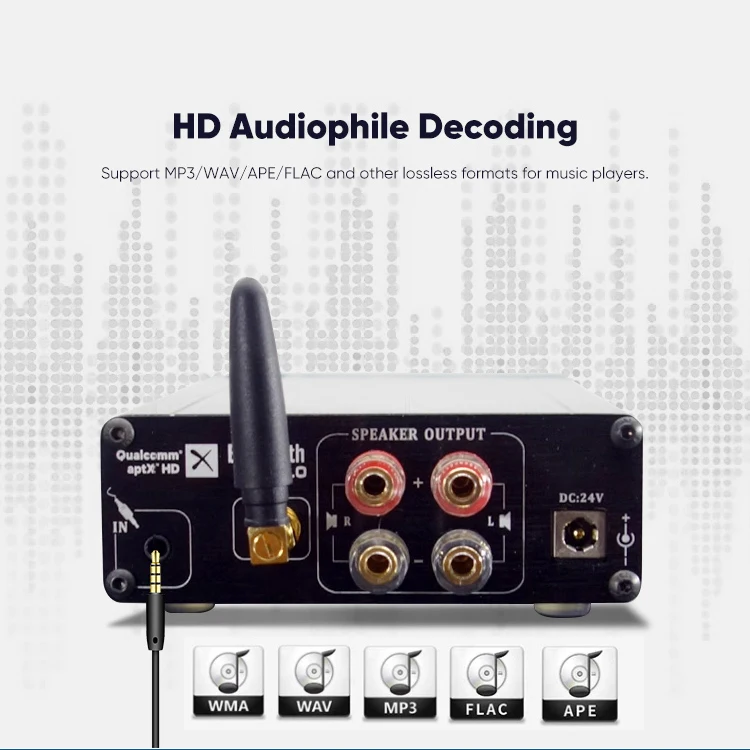 BRZHIFI Hi-end DAC TPA3255 Audiophile 300W*2 BT 5.0 LDAC APTX Stereo Audio Desktop Digital Amplifier