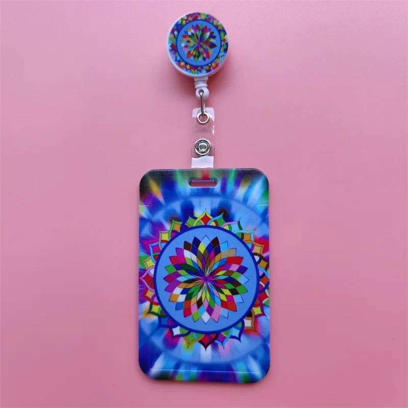 Mandala Ausziehbarer Kartenhalter mit Schnalle für Damen, Geschäfts-Ausweisklammer, Kartenhalter für Mädchen, Ärzte, Krankenschwestern, Ausweishalter – Detail 17