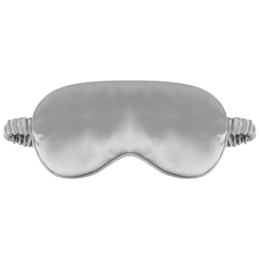 

1 Pack Sleep Mask, Silk Eye Mask with Elastic Strap, Breathable Eye Mask for Sleeping, Travel, Girls, Women, Men Grey