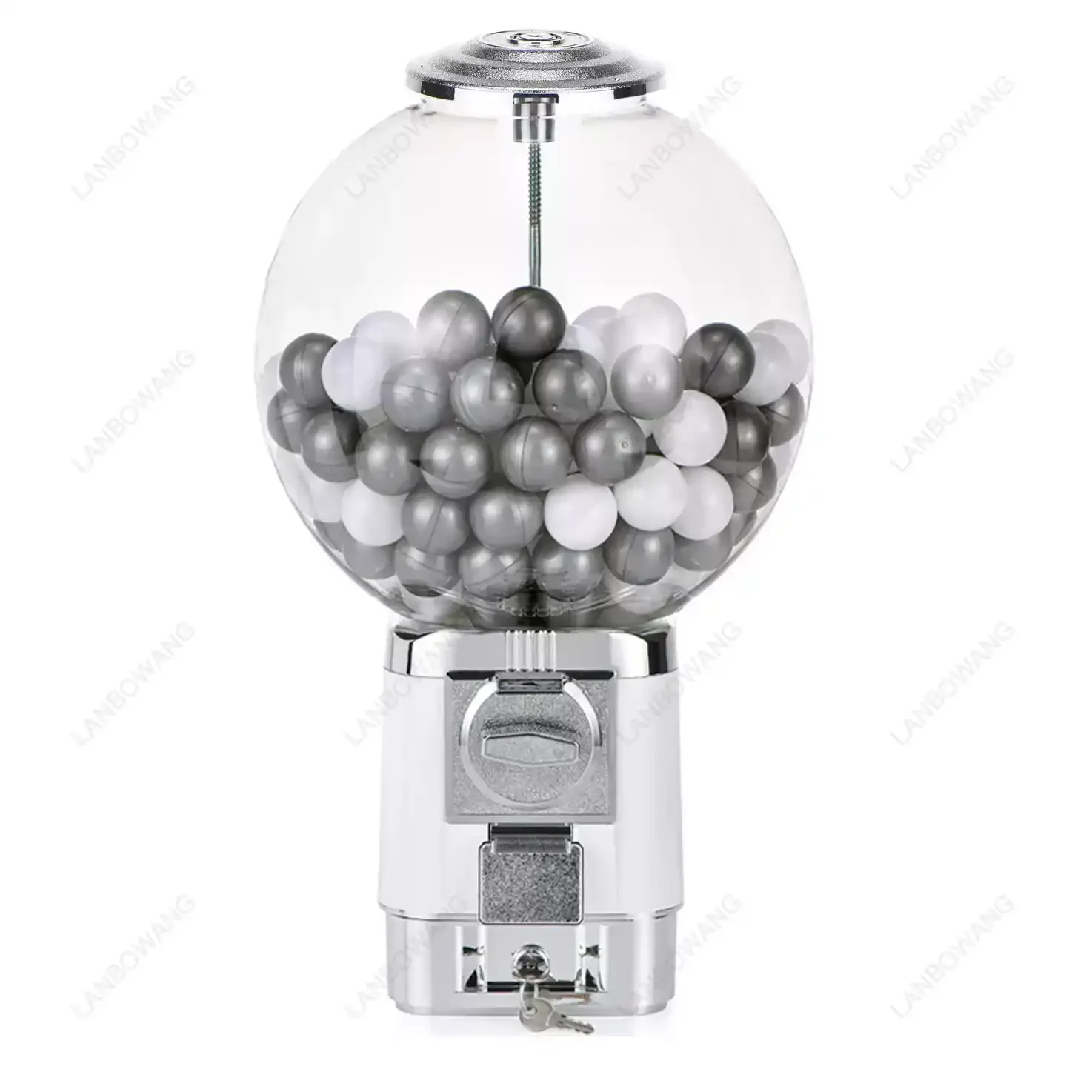 For Coin-Operated Gumball Capsule Machine, 28-35mm Ball Dispenser with ATM Coin Bank and Base (No Capsule Included)
