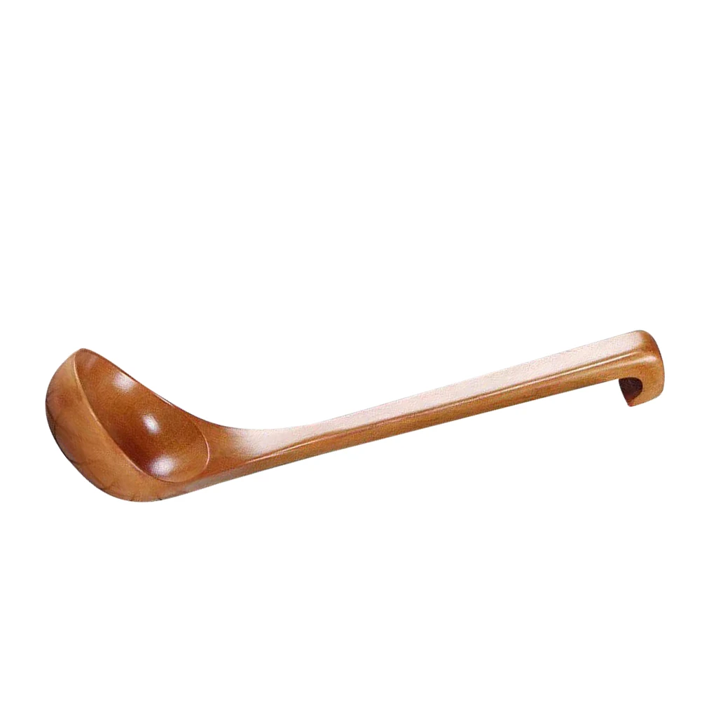 

Japanese Natural Wood Ladle Soup Spoon Large Capacity Long H Wooden Cooking Spoons Family Dinner Ramen Bowl Kitchen Tools