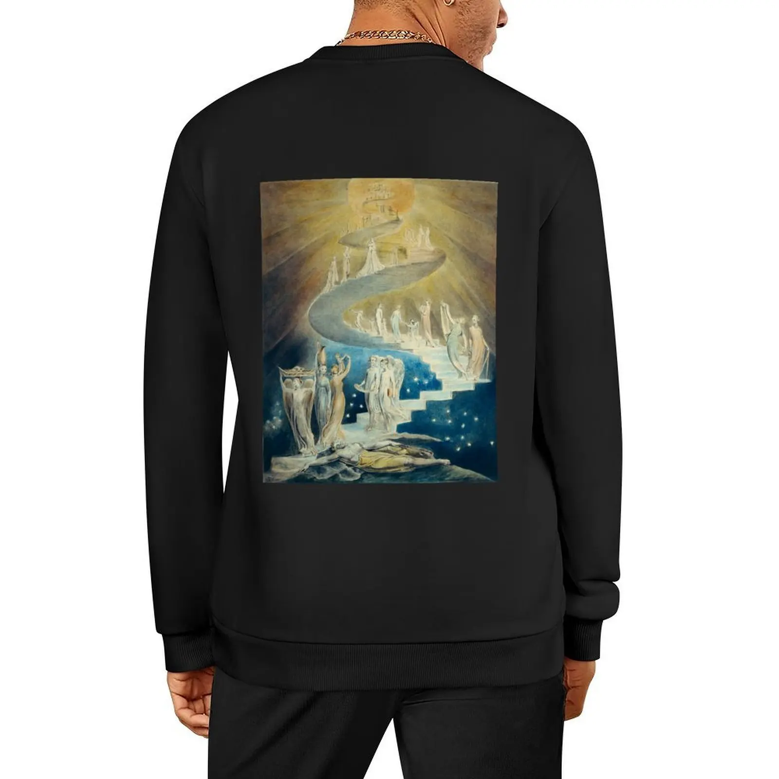 

HD Jacob's Ladder, by William Blake HIGH DEFINITION Pullover men's coat anime clothing men clothing sports sweatshirt man