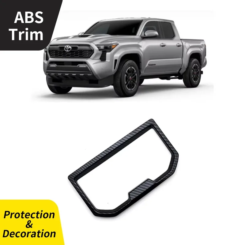 

Для Toyota Tacoma 2024 2025 салон автомобиля задняя крышка чашки для воды отделка ABS углеродное волокно узор 1 шт. Стайлинг автомобиля