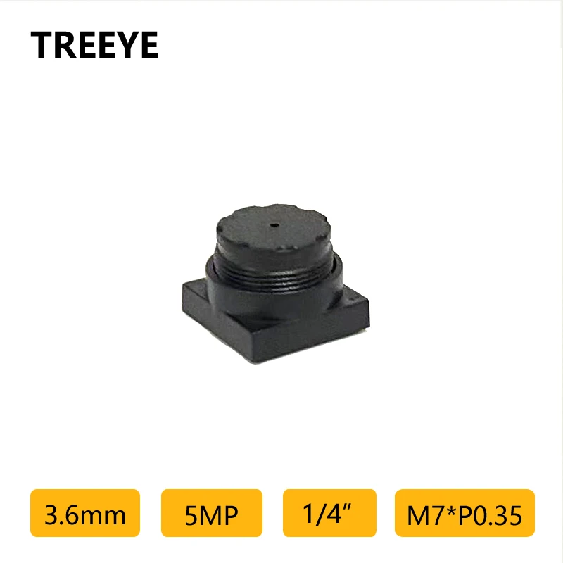 

HD 5MP 3.6mm M7 Lens F8.0 5megapixel Miniature Lens 1/4" 650nm IR Fitler Hair / Skin Detection Lens QR Barcode Scanner Lens