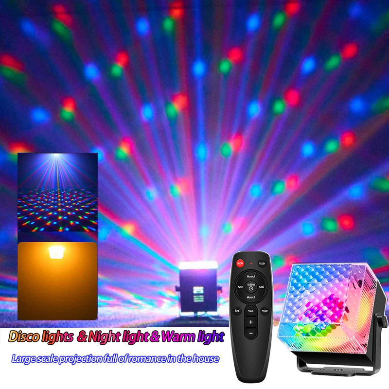 ديسكو مصابيح حفلات RGB ديسكو ستروب المرحلة العارض 2 في 1 تأثير الديسكو والضوء الليلي مزامنة الموسيقى للمنزل الرقص عيد ميلاد ديكور #1