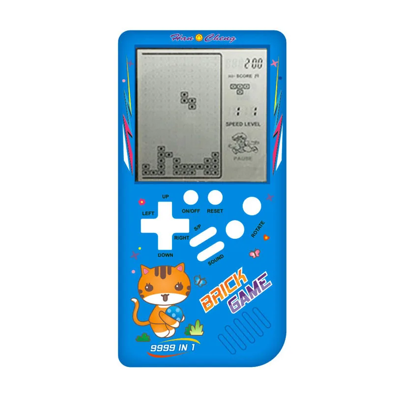 1Pcs Blue Retro Handheld Game Console Children Classic Nostalgic Game Machine Educational Toys Elderly Game Player