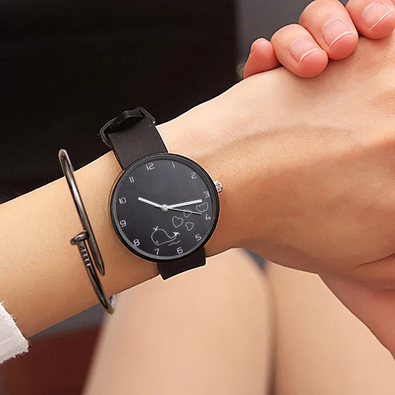 UTHAI BK56 Модные женские часы, минималистичные студенческие часы с дельфинами, элегантные подарочные часы для женщин