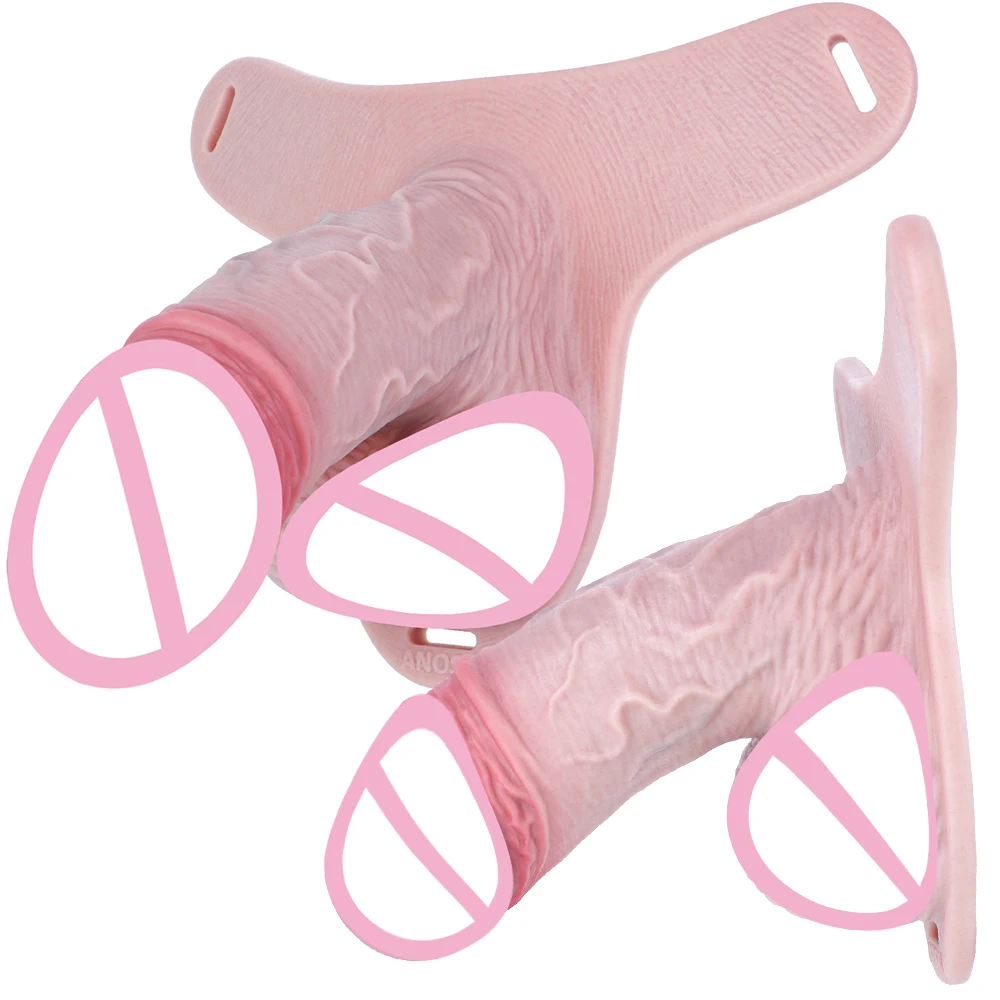 ANOSX Men Chastity Cage Soft Penis Sleeve Realistic Male Anti-Cheating Cock Lock Sex Toy Adult BDSM Penis Enlarger Strapon Toy