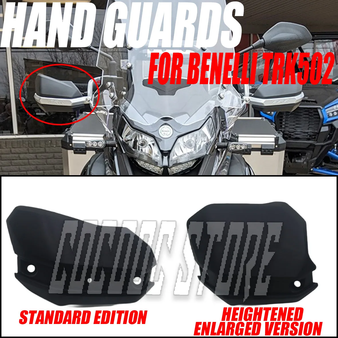 

Motorcycle Handguards New Modified Heightened and Enlarged Handguards Suitable for Benelli TRK502 and TRK 502X