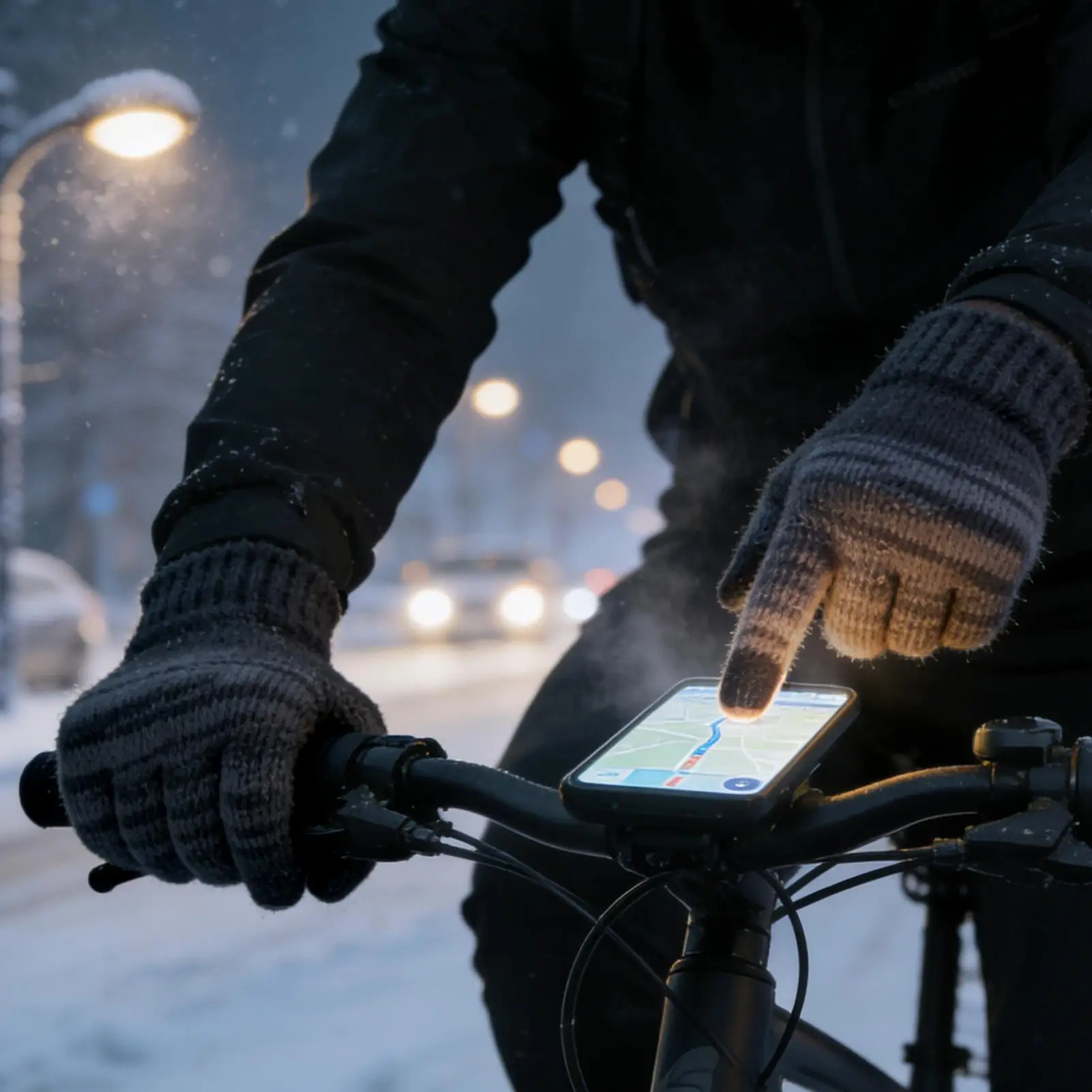 

USB Electric Heated Gloves Full Finger Non-Slip Touch Screen Glove Windproof Thicken Thermal Knitting Mitts For Outdoor Cycling