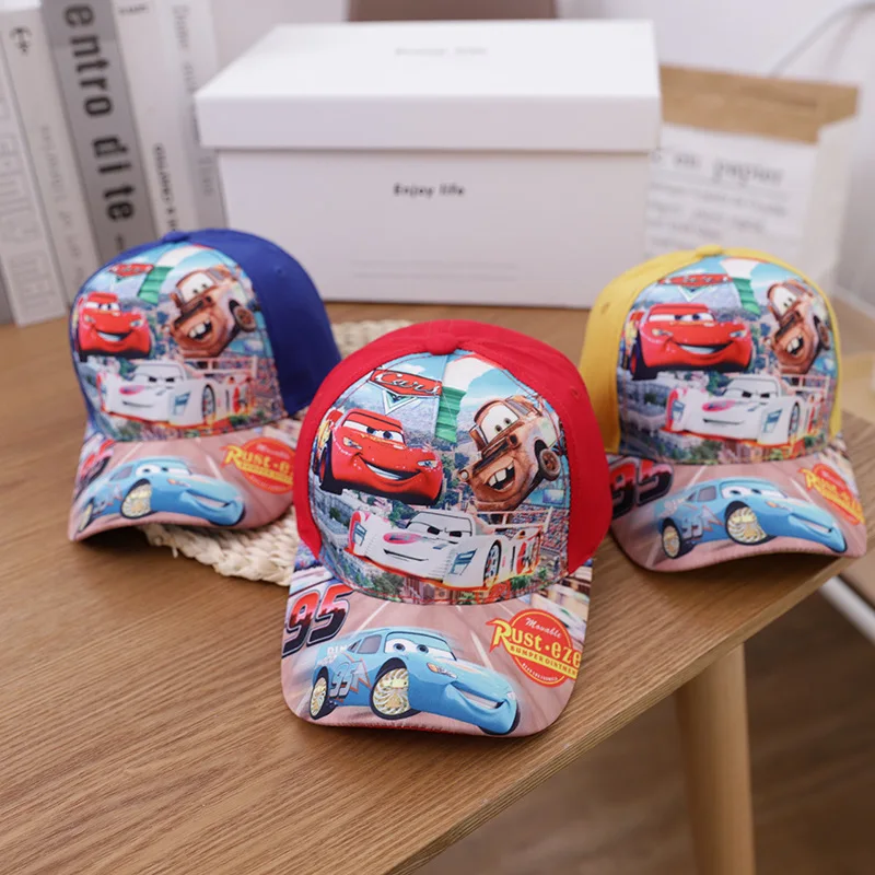 Disney Cartoon Lightning McQueen Children\'s Hat 4-8 Year Old Auto Story Baseball Hat Sun Visor Cap Autumn And Winter Boys