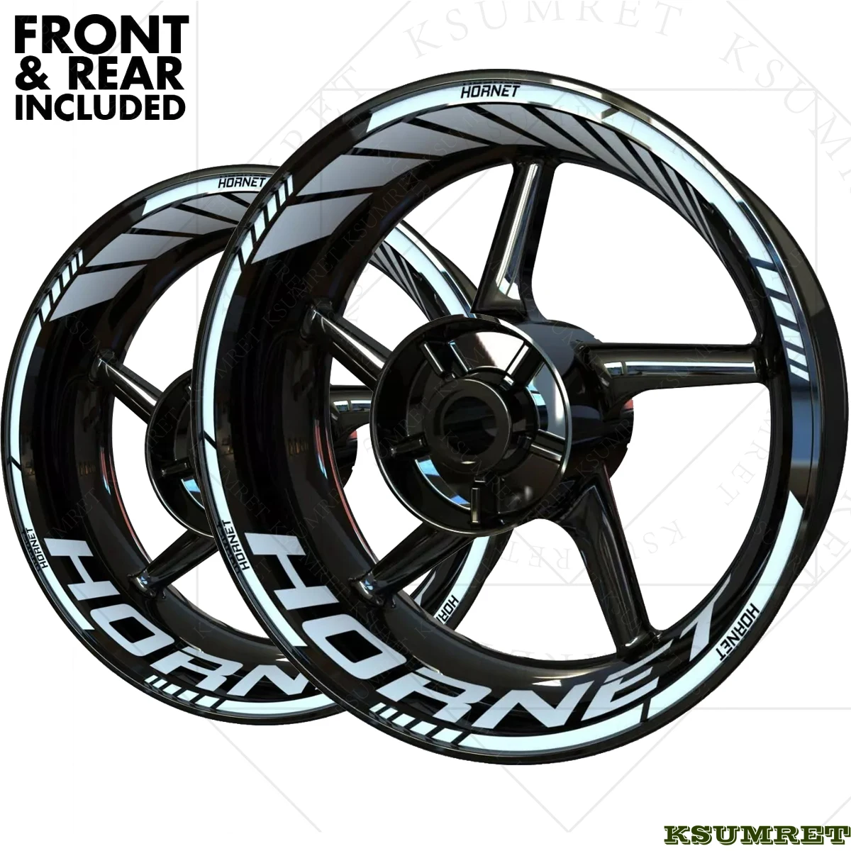 Vinyl HONDA HORNET Wheel Sticker HONDA HORNET Logo Motorcycle Rim Decal Stickers Set