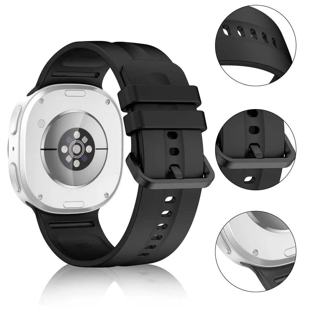 Official 1:1 Silicone Strap For Samsung Galaxy Watch 9/8 44mm 40mm Adjustable Watchband Galaxy Watch 8 Classic 46mm Accessories